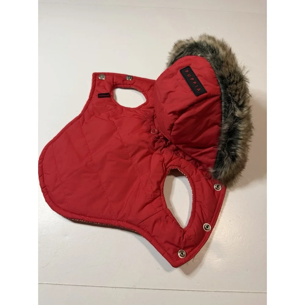 Puppia Pet Dog Puppy Reversible Small Jacket Coat Fur Hooded Warm Winter Sweater